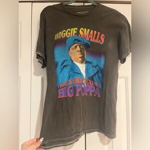 BIGGIE SMALLS I love it when you call me big papa gray t-shirt size S/M